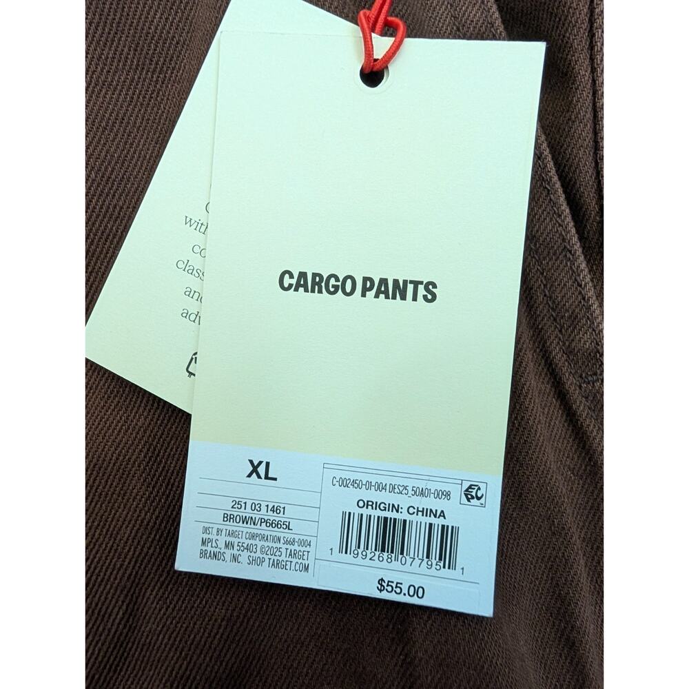 Woolrich Cargo Pants Mens XL Brown Pockets Relaxed Straight Leg Drawstring NWT - Picture 4 of 4